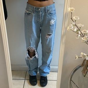 baggy straight leg boyfriend jeans